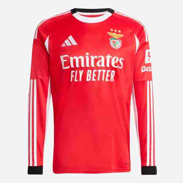 Tailandia Camiseta Benfica 1ª ML 2025-2026 Tailandia Manga Larga Camiseta Primera Benfica 2025 2026