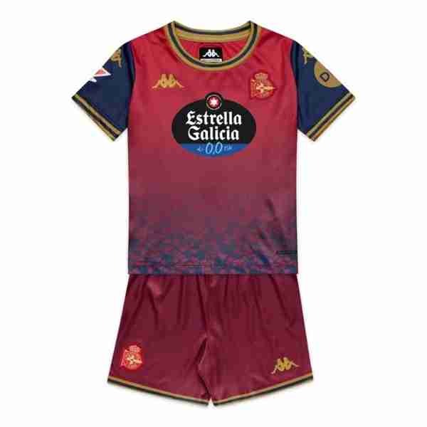 Camiseta Deportivo Coruña 2ª Niño 2025-2026 Camiseta Deportivo Coruña Conjunto Niños Segunda 2025 2026