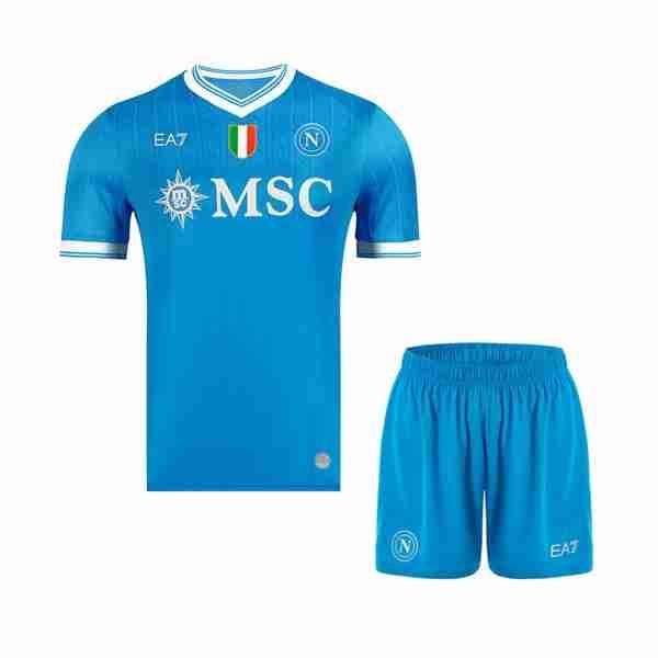 Camiseta Napoli 1ª Niño 2025-2026 Camiseta Napoli Conjunto Niños Primera 2025 2026