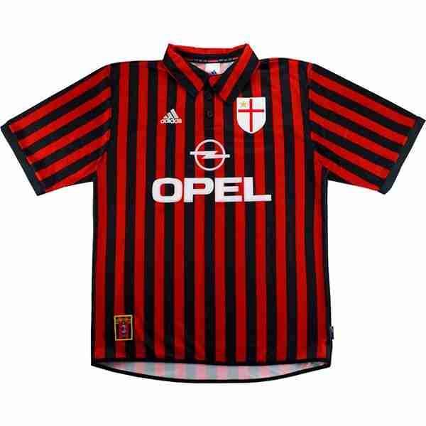 Camiseta AC Milan 1ª Retro 1999 2000 Rojo Tailandia Camiseta Primera AC Milan Retro 1999 2000 Rojo