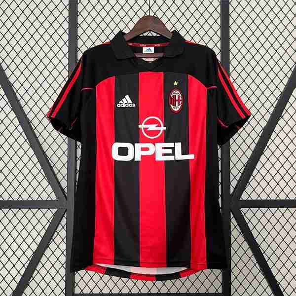 Tailandia Camiseta AC Milan 1ª Retro 2001 2002 Tailandia Camiseta Primera AC Milan Retro 2001 2002