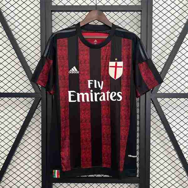 Tailandia Camiseta AC Milan 1ª Retro 2015-2016 Tailandia Camiseta Primera AC Milan Retro 2015 2016