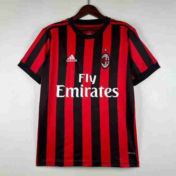 Tailandia Camiseta AC Milan 1ª Retro 2017-2018 Tailandia Camiseta Primera AC Milan Retro 2017 2018