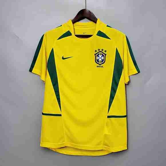 Tailandia Camiseta Brasil 1ª Retro 2002 Tailandia Camiseta Primera Brasil Retro 2002
