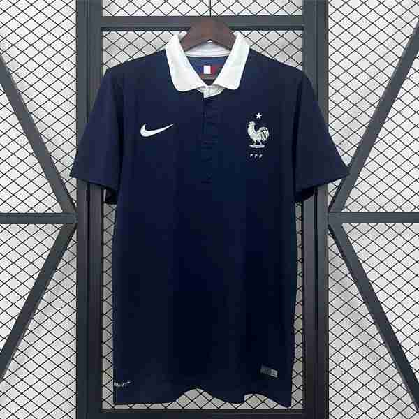 Tailandia Camiseta France 1ª Retro 2014 Tailandia Camiseta Primera Francia Retro 2014