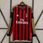 Tailandia Camiseta Primera Manga Larga AC Milan Retro 2013 2014