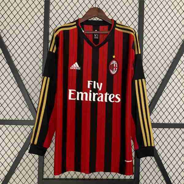 Tailandia Camiseta AC Milan 1ª ML Retro 2013 2014 Tailandia Camiseta Primera Manga Larga AC Milan Retro 2013 2014