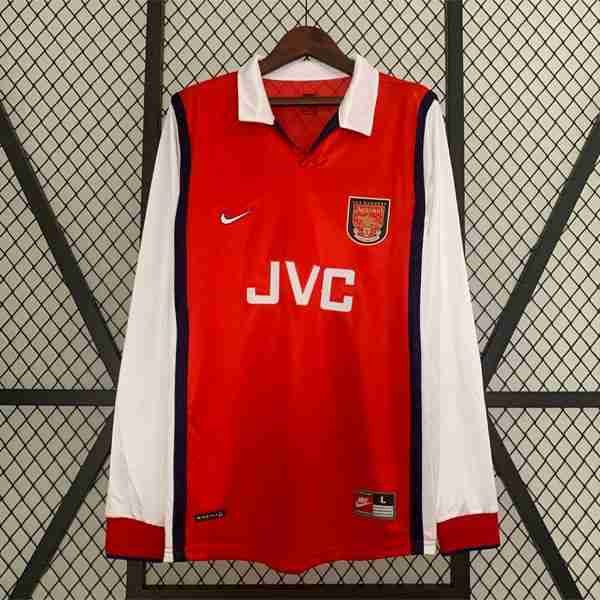 Tailandia Camiseta Arsenal 1ª ML Retro 1998 1999 Tailandia Camiseta Primera Manga Larga Arsenal Retro 1998 1999
