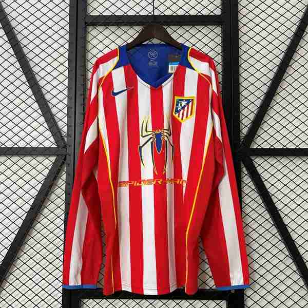 Tailandia Camiseta Atletico Madrid 1ª Retro 2004-2005 Tailandia Camiseta Primera Manga Larga Atlético De Madrid Retro 2004 2005