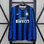 Tailandia Camiseta Primera Manga Larga Inter Milan Retro 2009 2010