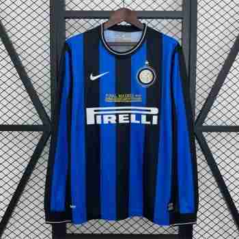Tailandia Camiseta Primera Manga Larga Inter Milan Retro 2009 2010