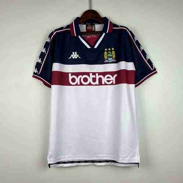 Tailandia Camiseta Manchester City 2ª 1997-1998 Tailandia Camiseta Segunda Manchester City Retro 1997 1998