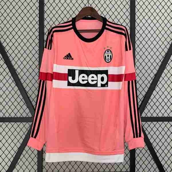 Tailandia Camiseta Juventus 2ª ML Retro 2015 2016 Tailandia Camiseta Segunda Manga Larga Juventus Retro 2015 2016