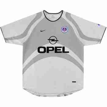 Tailandia Camiseta Segunda Paris Saint Germain Retro 2001 Gris