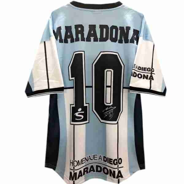 Camiseta Argentina NO.10 Maradona 1ª Retro 2001 Azul Tailandia Maradona NO.10 Camiseta Primera Argentina Retro 2001 Azul