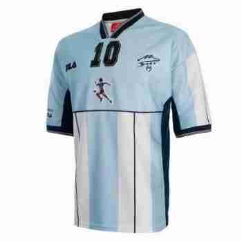 Tailandia Maradona NO.10 Camiseta Primera Argentina Retro 2001 Azul_1