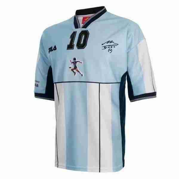 Camiseta Argentina NO.10 Maradona 1ª Retro 2001 Azul Tailandia Maradona NO.10 Camiseta Primera Argentina Retro 2001 Azul_1