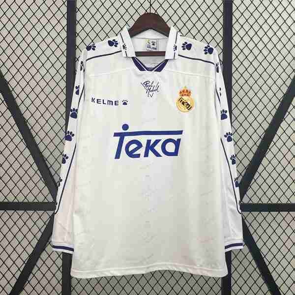 Tailandia Camiseta Real Madrid 1ª Retro ML 1994 1996 Tailandia Camiseta Primera Manga Larga Real Madrid Retro 1994 1996