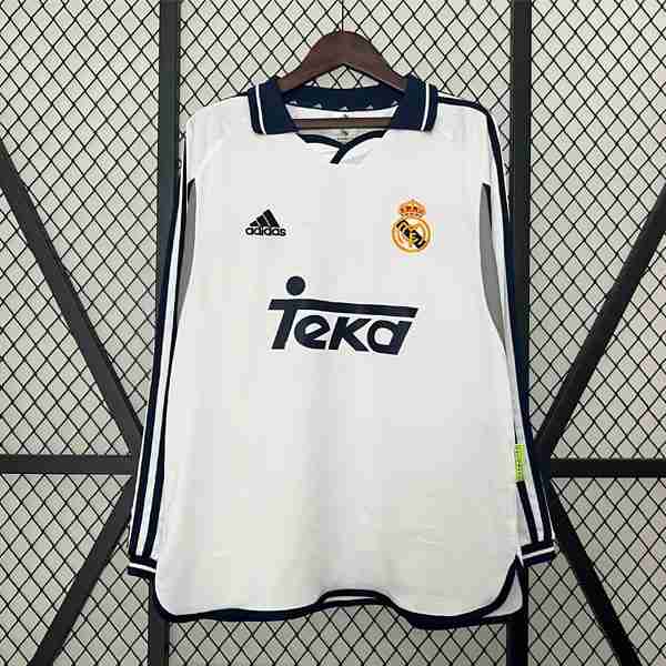Tailandia Camiseta Real Madrid 1ª Retro ML 2000 2001 Tailandia Camiseta Primera Manga Larga Real Madrid Retro 2000 2001