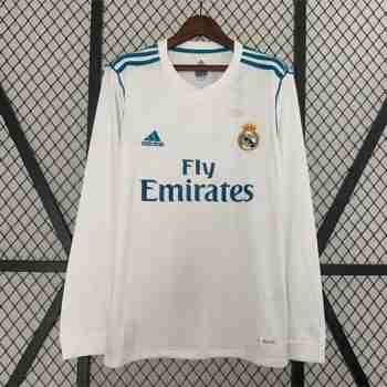 Tailandia Camiseta Primera Manga Larga Real Madrid Retro 2017 2018