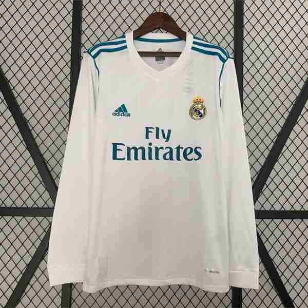 Tailandia Camiseta Real Madrid 1ª ML Retro 2017 2018 Tailandia Camiseta Primera Manga Larga Real Madrid Retro 2017 2018