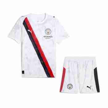Camiseta Manchester City KidSuper Conjunto Niños 2025 2026 Blanco