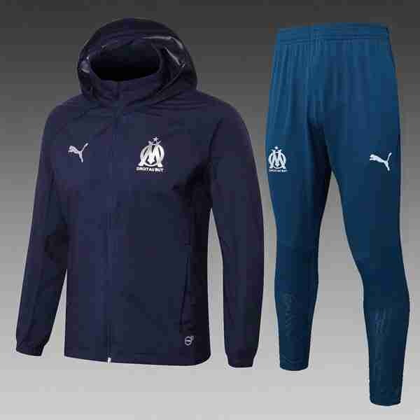 Rompevientos Marsella Conjunto Completo 2025-2026 Azul Conjunto Rompevientos Olympique Marsella 2025 2026 Azul