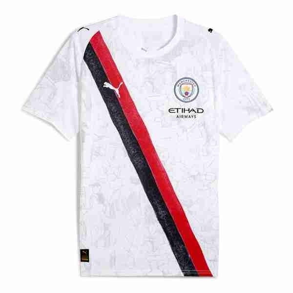 Tailandia Camiseta Manchester City KidSuper 2025-2026 Blanco Tailandia Camiseta Manchester City KidSuper 2025 2026 Blanco