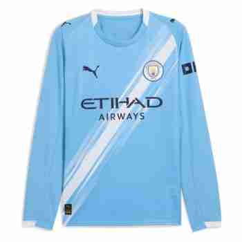 Tailandia Manga Larga Camiseta Primera Manchester City 2025 2026