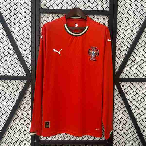 Tailandia Camiseta Portugal 1ª ML 2025 Tailandia Manga Larga Camiseta Primera Portugal 2025 2026