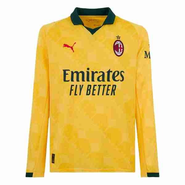 Tailandia Camiseta AC Milan 3ª ML 2025-2026 Tailandia Manga Larga Camiseta Tercera AC Milan 2025 2026