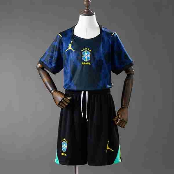 Camiseta Brasil 2ª Niño 2026 Camiseta Brasil Conjunto Niños Segunda 2026