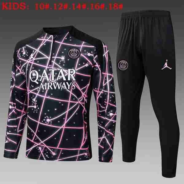 Ninos Sudadera De Training PSG 2025-2026 Negro Rosa 3 Sudadera Entrenamiento Niños Paris Saint Germain 2025 2026 Negro Rosa