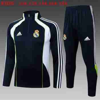 Sudadera Entrenamiento Niños Real Madrid 2025 2026 Azul Blanco