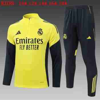 Sudadera Entrenamiento Niños Real Madrid 2025 26 Amarillo
