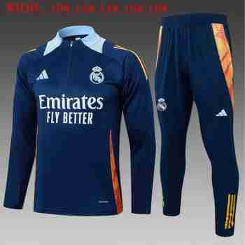 Sudadera Entrenamiento Niños Real Madrid 25 26 Azul