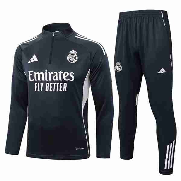 Sudadera De Training Real Madrid 2025-2026 Gris 5 Sudadera Entrenamiento Real Madrid 2025 2026 Marino Gris