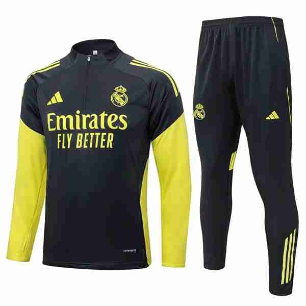 Sudadera De Training Real Madrid 2025-2026 Negro 5 Sudadera Entrenamiento Real Madrid 2025 2026 Negro Amarillo