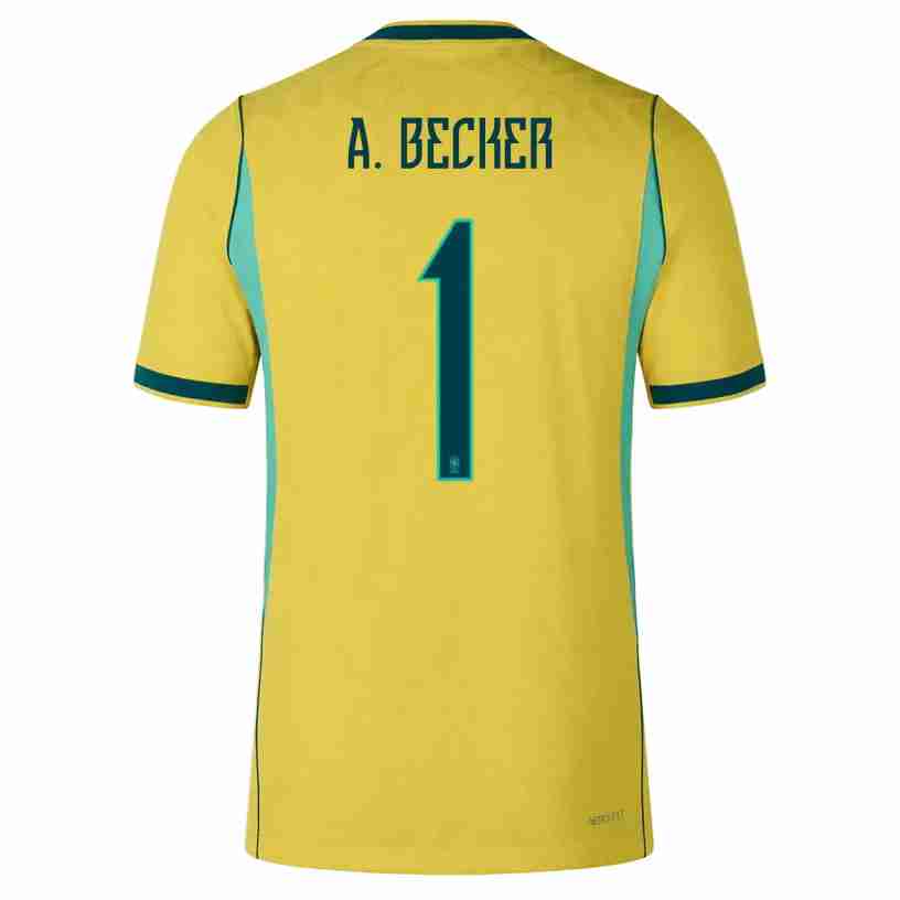 A. BECKER NO.1 Camiseta Primera Brasil 2026 – Versión Jugador A. BECKER NO.1 Camiseta Primera Brasil 2026 – Versión Jugador