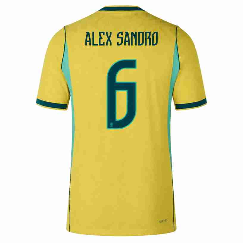 ALEX SANDRO NO.6 Camiseta Primera Brasil 2026 – Versión Jugador ALEX SANDRO NO.6 Camiseta Primera Brasil 2026 – Versión Jugador