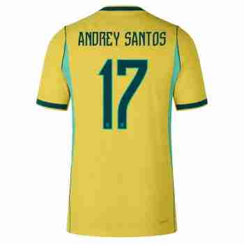 ANDREY SANTOS NO.17 Camiseta Primera Brasil 2026 – Versión Jugador