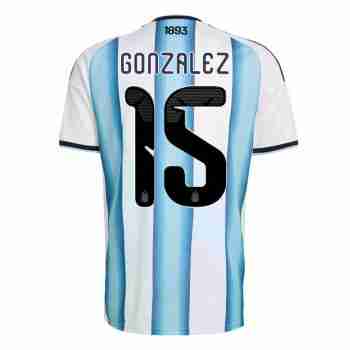 GONZALEZ NO.15 Camiseta Primera Argentina 2026 – Versión Jugador