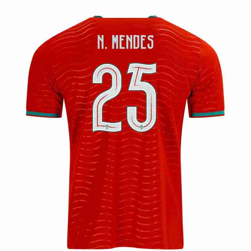 N. MENDES NO.25 Camiseta Primera Portugal 2026 – Versión Jugador N. MENDES NO.25 Camiseta Primera Portugal 2026 – Versión Jugador