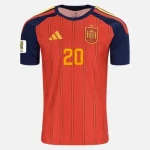PEDRI NO.20 Camiseta Primera España 2026 – Versión Jugador