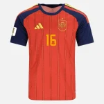RODRIGO NO.16 Camiseta Primera España 2026 – Versión Hincha