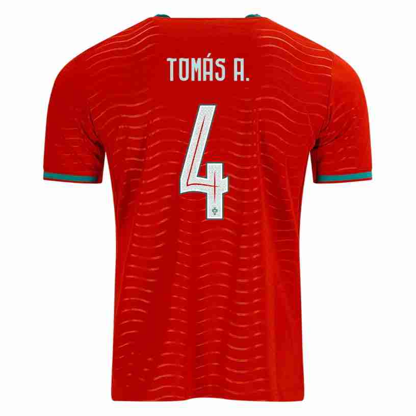 TOMÁS A. NO.4 Camiseta Primera Portugal 2026 – Versión Jugador TOMÁS A. NO.4 Camiseta Primera Portugal 2026 – Versión Jugador