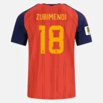 ZUBIMENDI NO.18 Camiseta Primera España 2026 – Versión Hincha