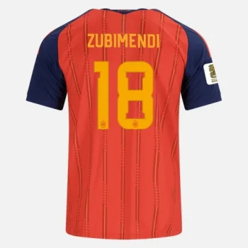 ZUBIMENDI NO.18 Camiseta Primera España 2026 – Versión Hincha