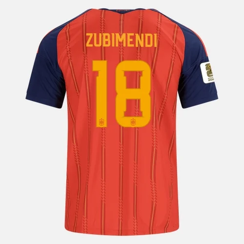 ZUBIMENDI NO.18 Camiseta Primera España 2026 – Versión Hincha ZUBIMENDI NO.18 Camiseta Primera España 2026 – Versión Hincha