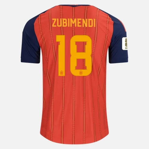 ZUBIMENDI NO.18 Camiseta Primera España 2026 – Versión Jugador ZUBIMENDI NO.18 Camiseta Primera España 2026 – Versión Jugador